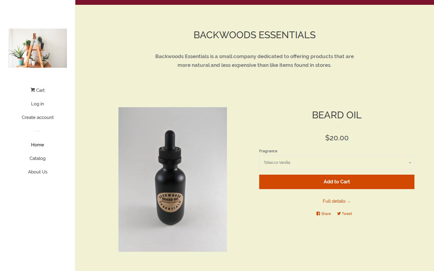 backwoodsessentials.com homepage screenshot