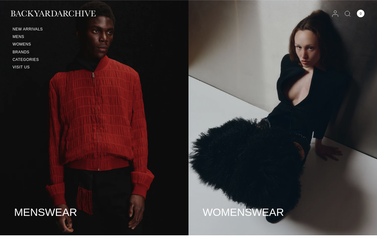 Backyardarchive homepage screenshot