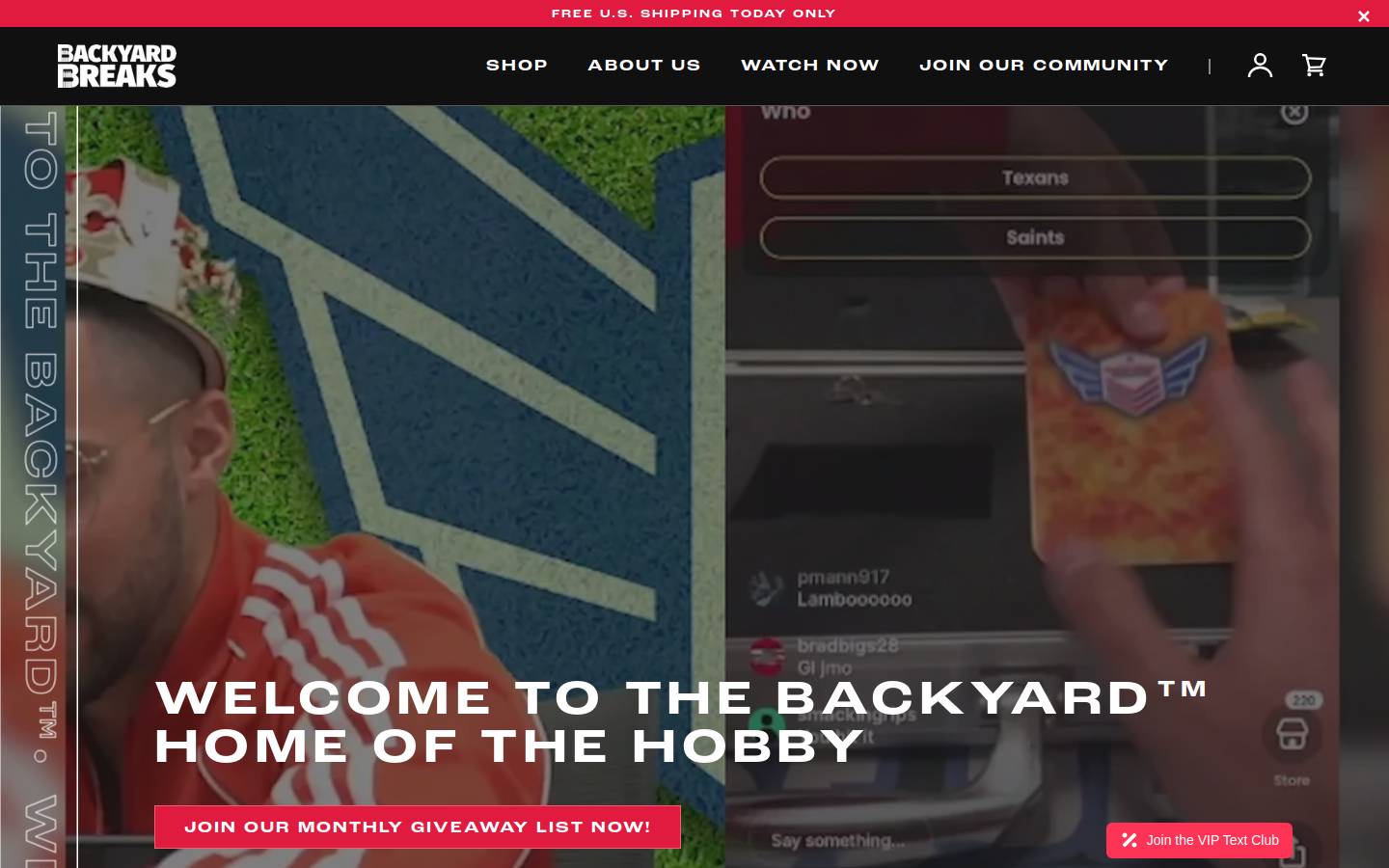 backyardbreaks.com homepage screenshot