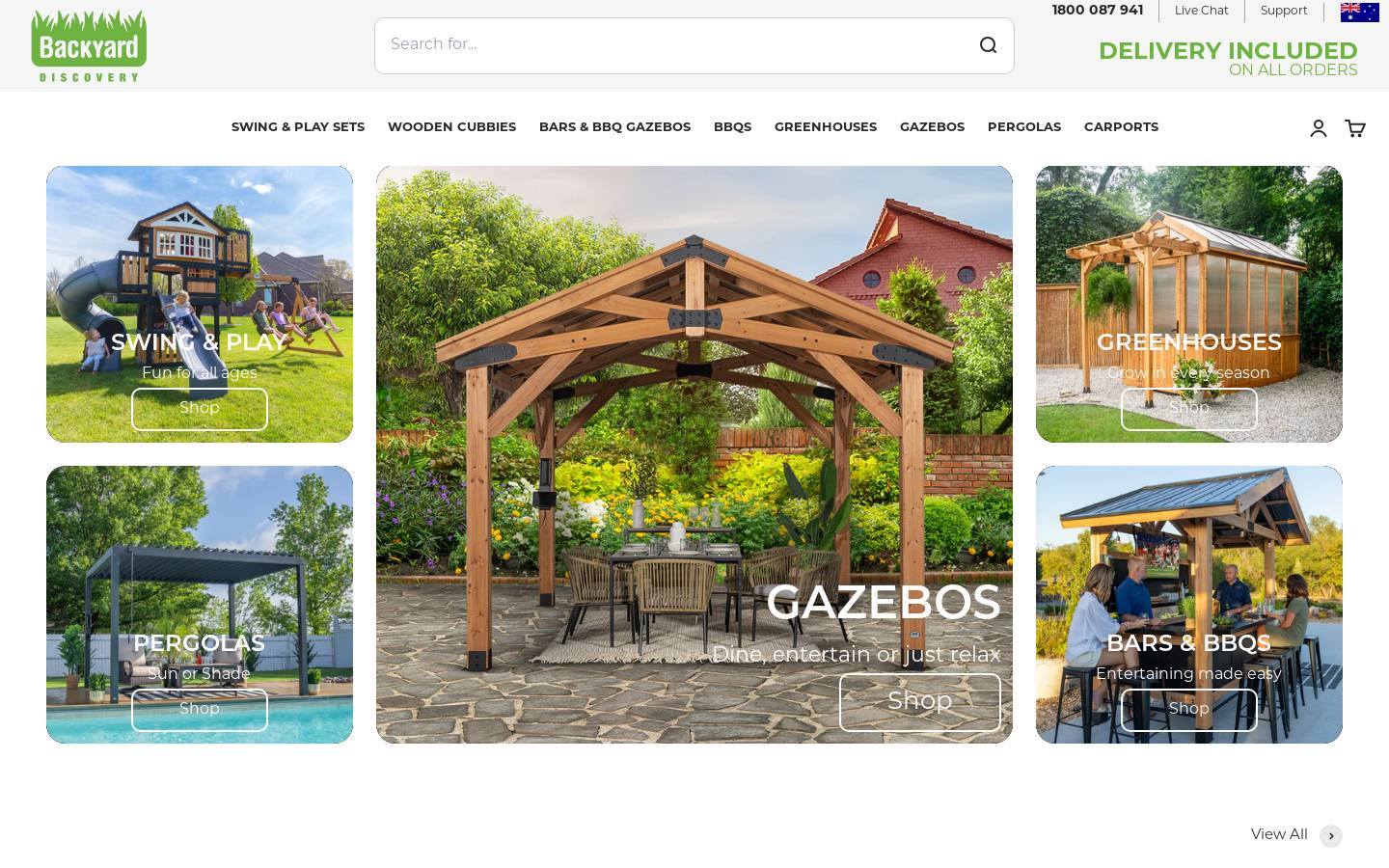 Backyard Discovery Australia homepage screenshot