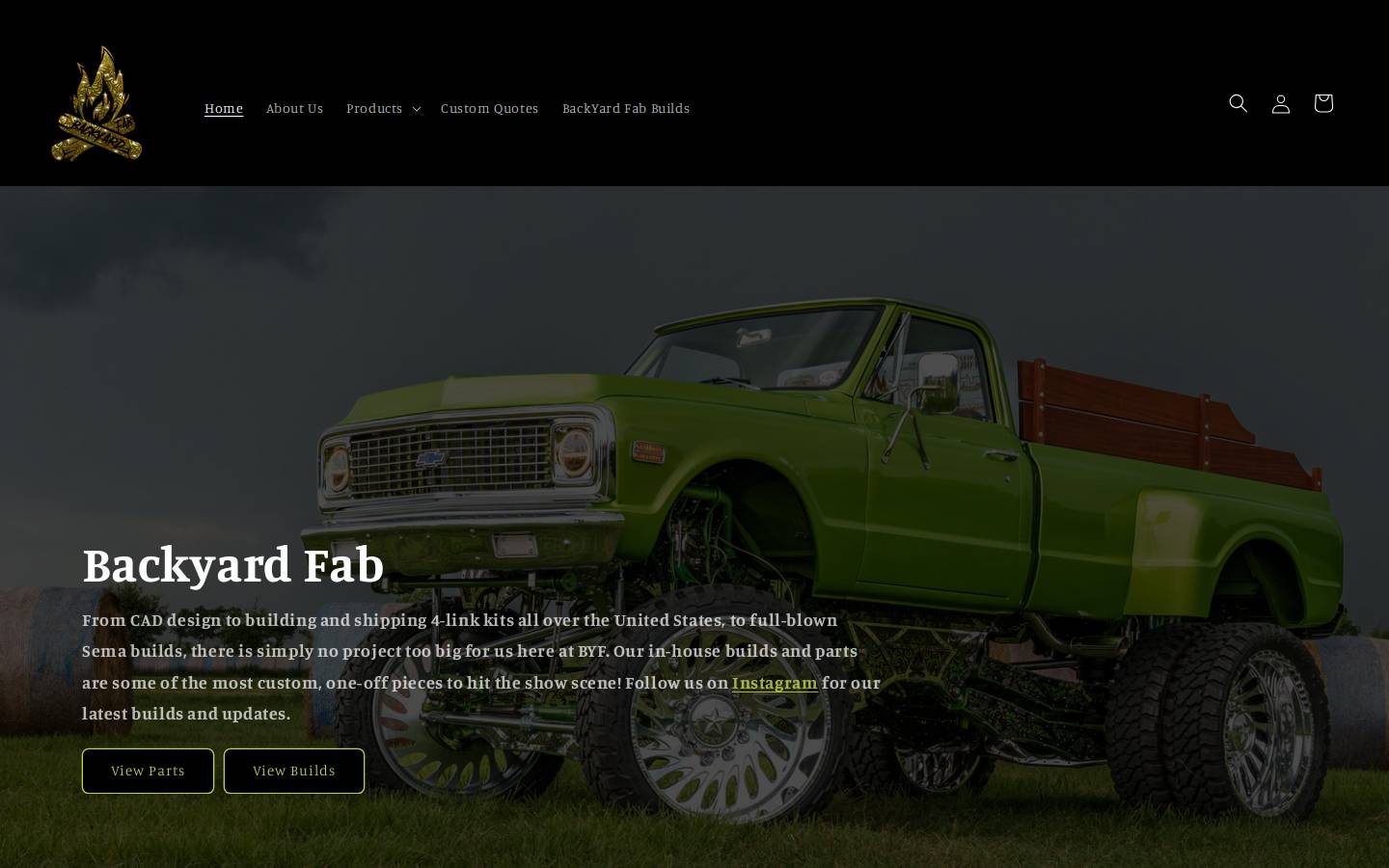 backyardfab.com homepage screenshot