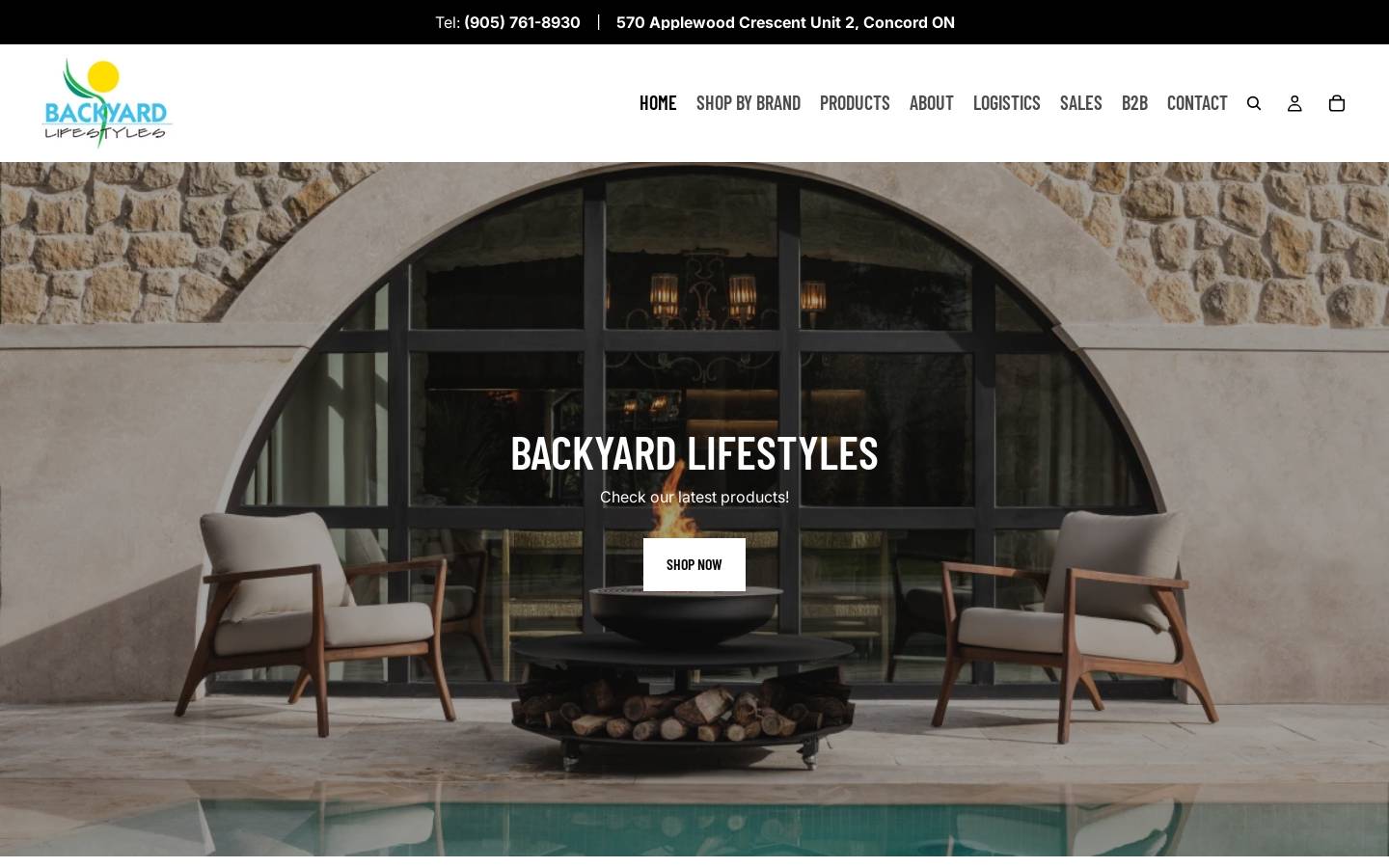 backyardlifestyles.com homepage screenshot