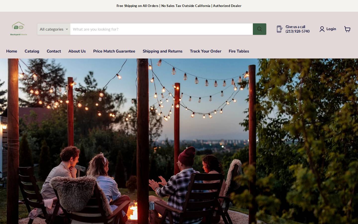 backyardoasis.us homepage screenshot