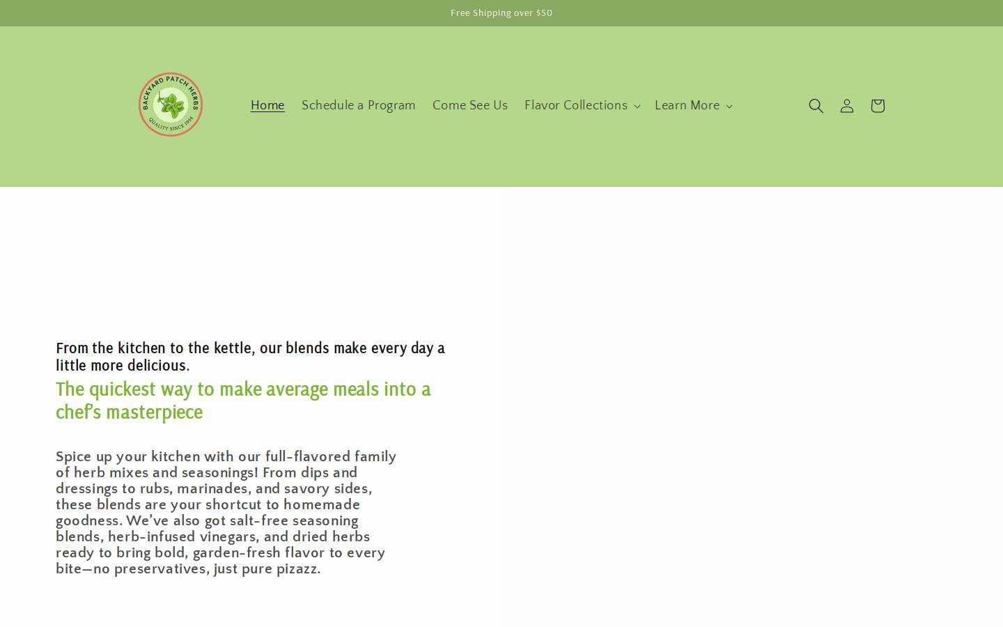 backyardpatch.com homepage screenshot