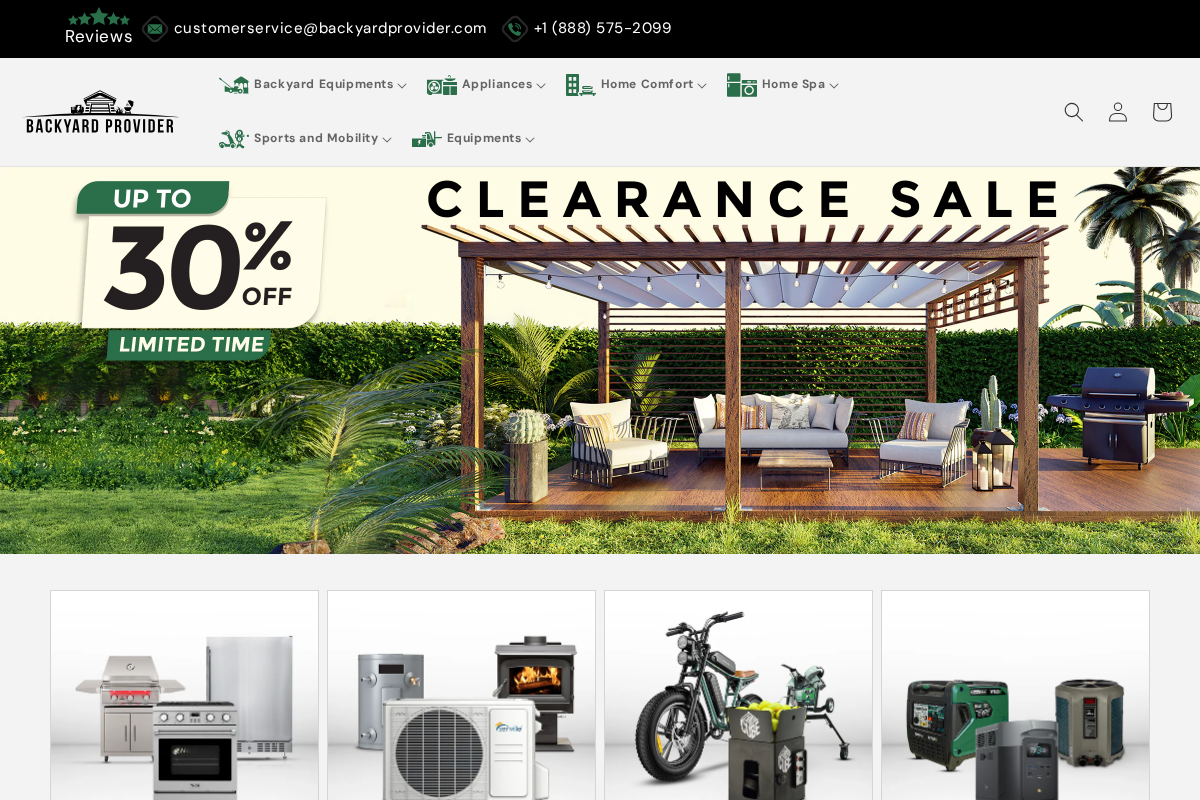 BackyardProvider.com homepage screenshot