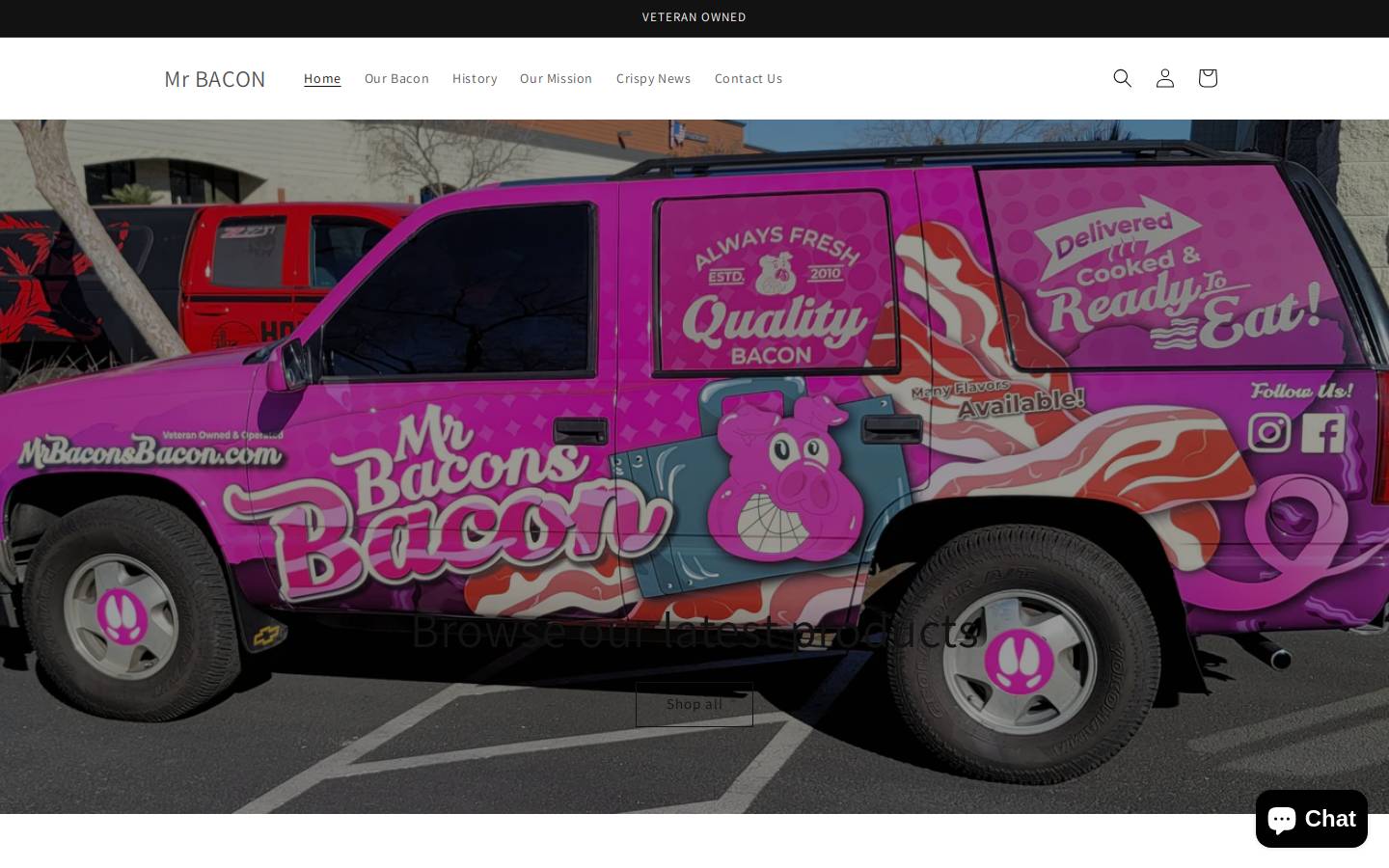 bacon4u.com homepage screenshot