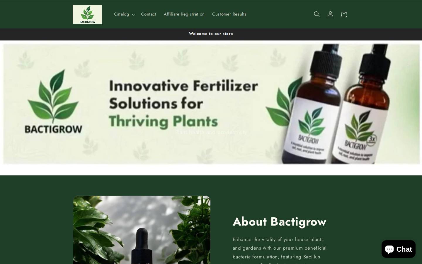 bactigrow.com homepage screenshot