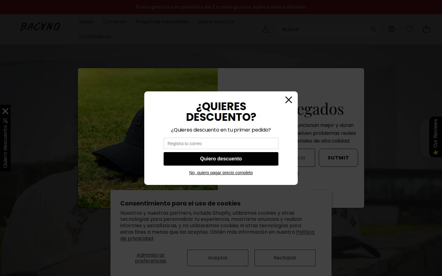 bacvno.com homepage screenshot