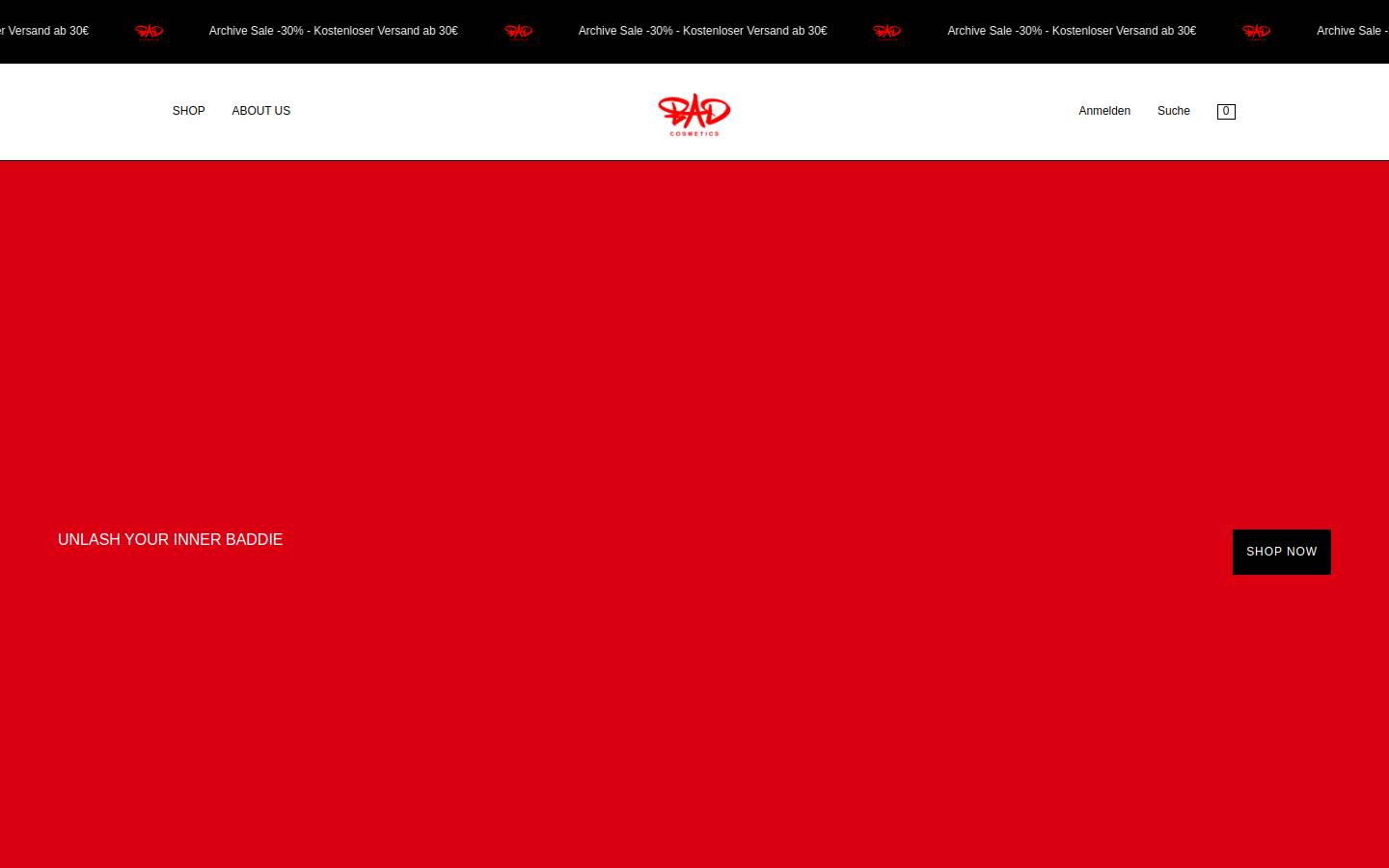bad-cosmetics.com homepage screenshot