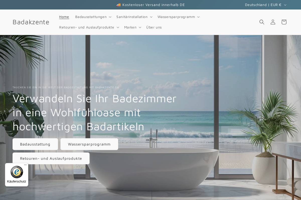 badakzente.de homepage screenshot