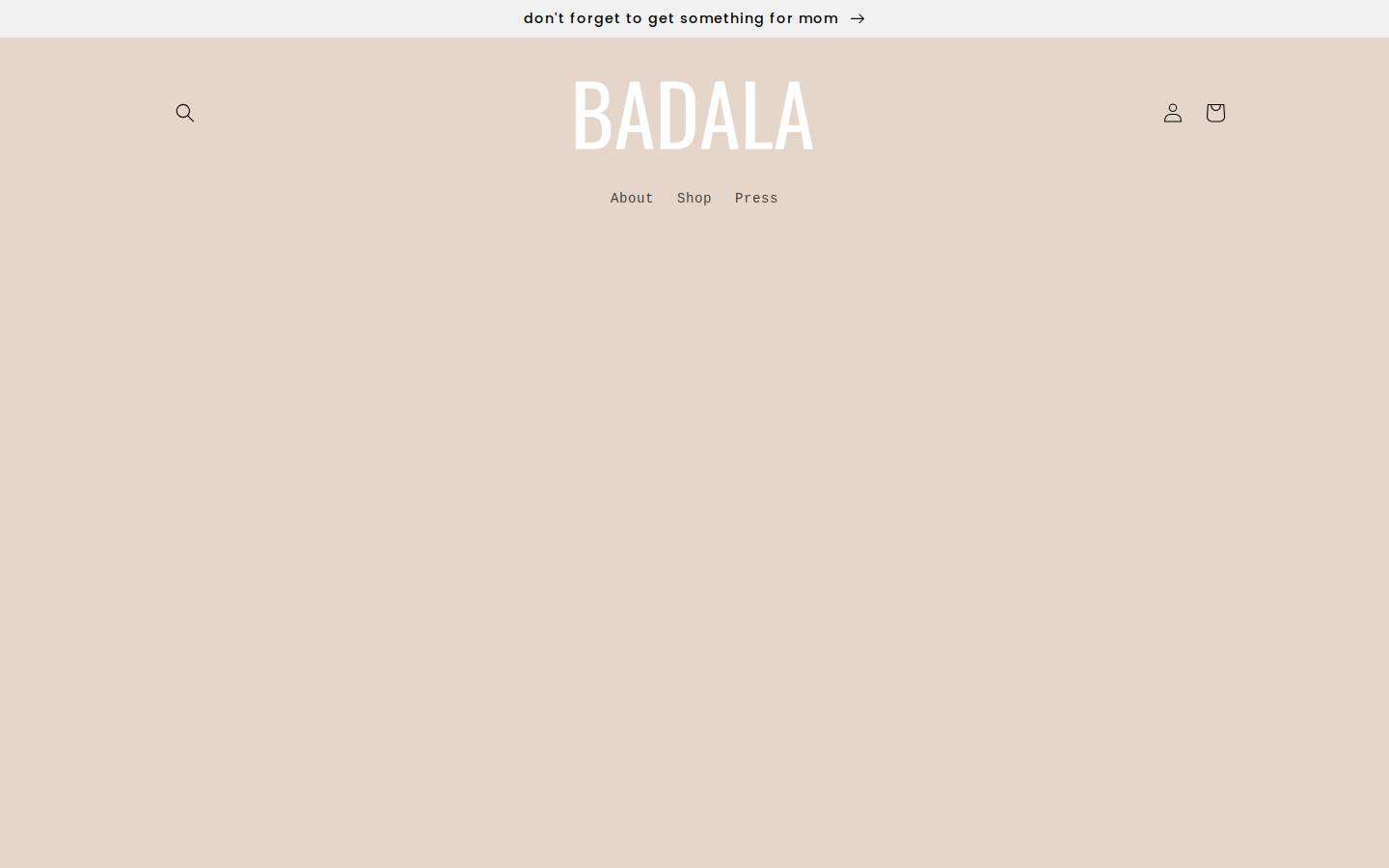 badalabathco.com homepage screenshot