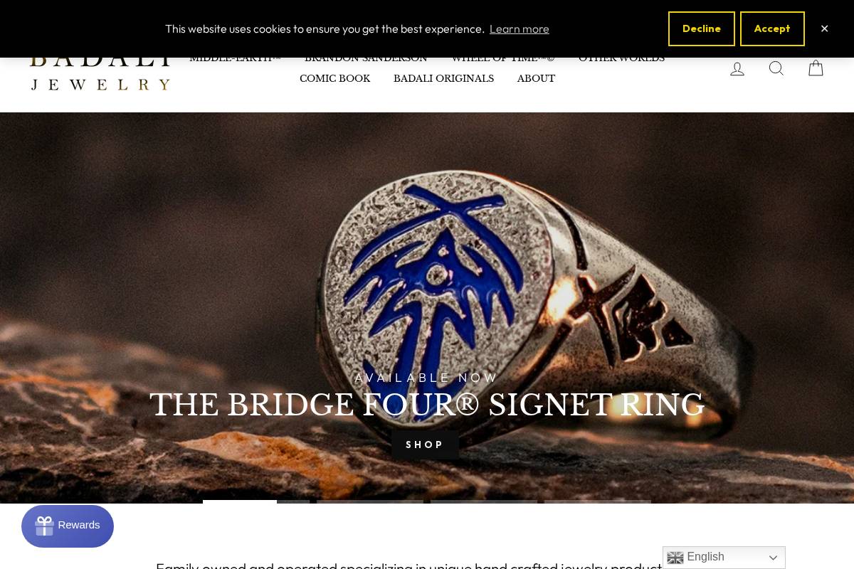 badalijewelry.com homepage screenshot