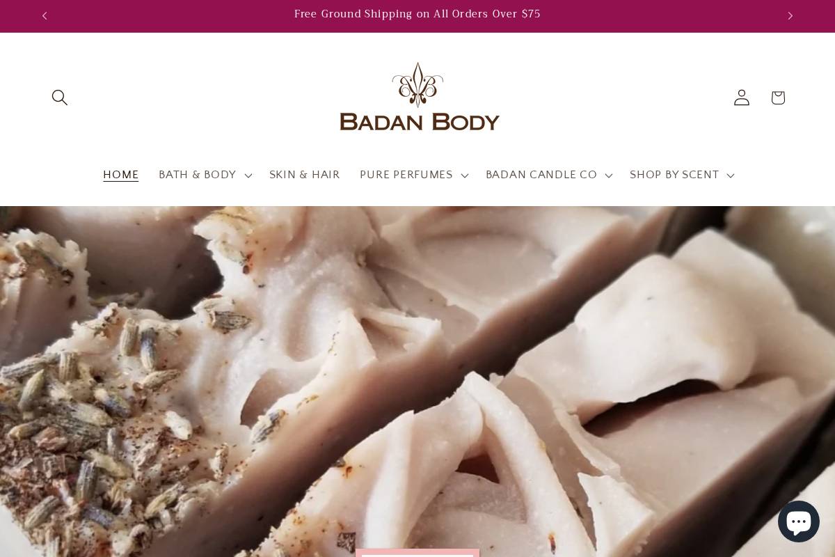 badanbody.com homepage screenshot