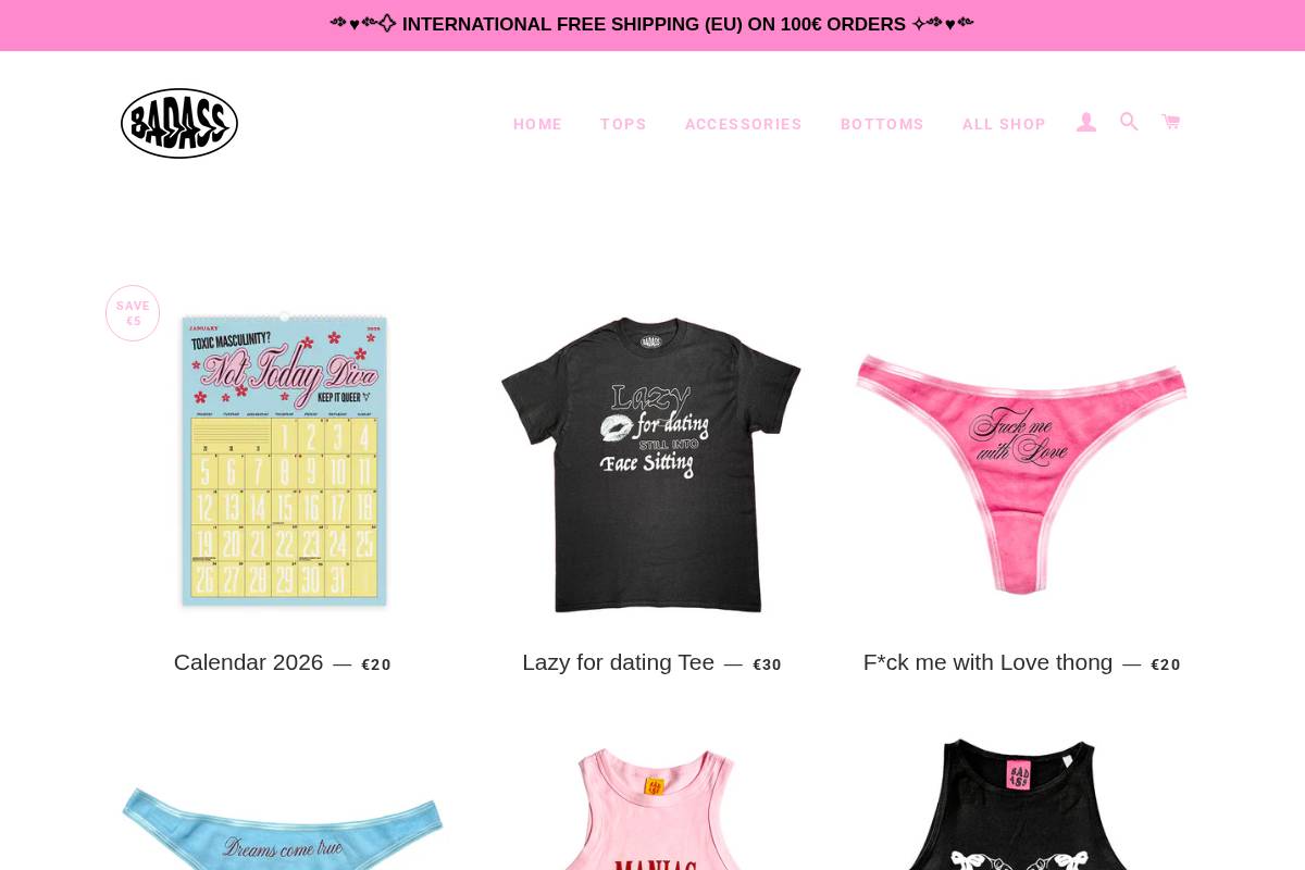 badass-prints.com homepage screenshot