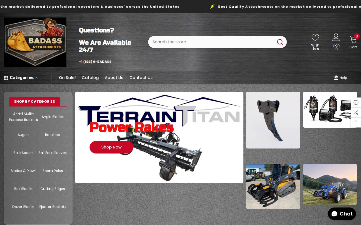 badassattachments.com homepage screenshot