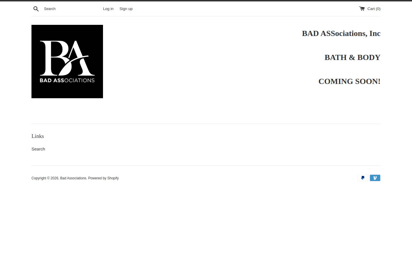 badassociations.com homepage screenshot