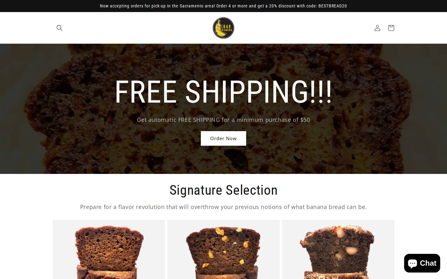 badbananaco.com homepage screenshot