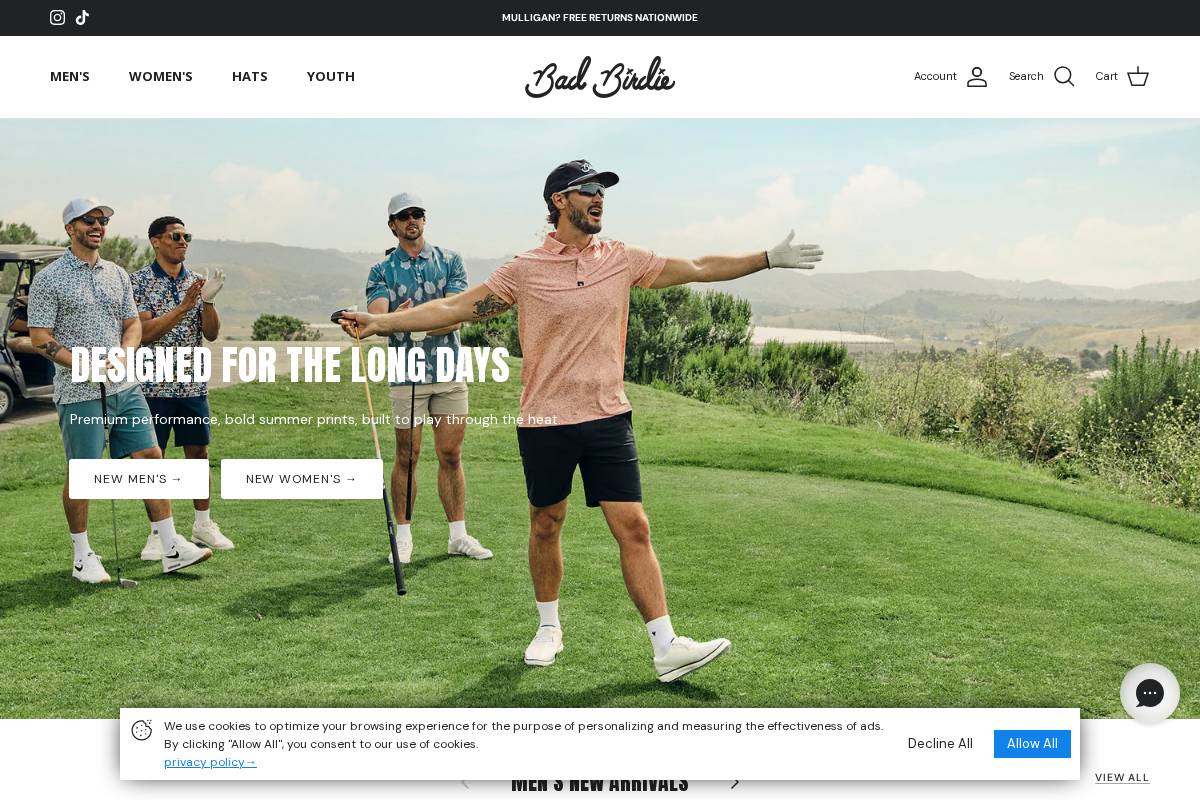 badbirdiegolf.com homepage screenshot