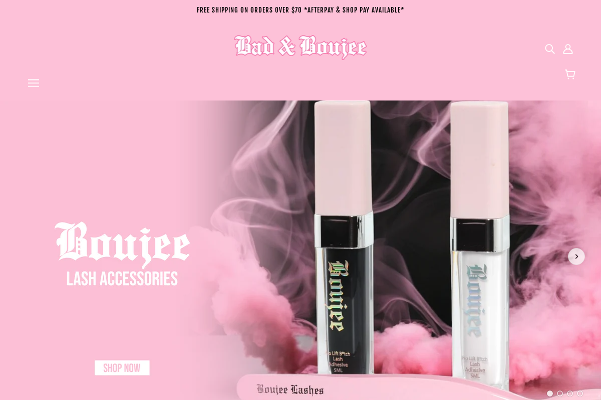 badboujeebeauty.com homepage screenshot