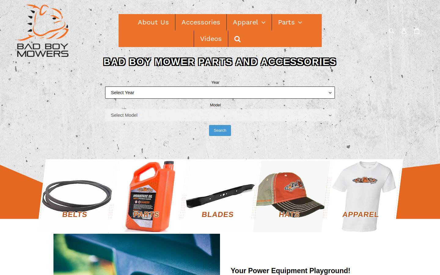 badboypartsandmore.com homepage screenshot