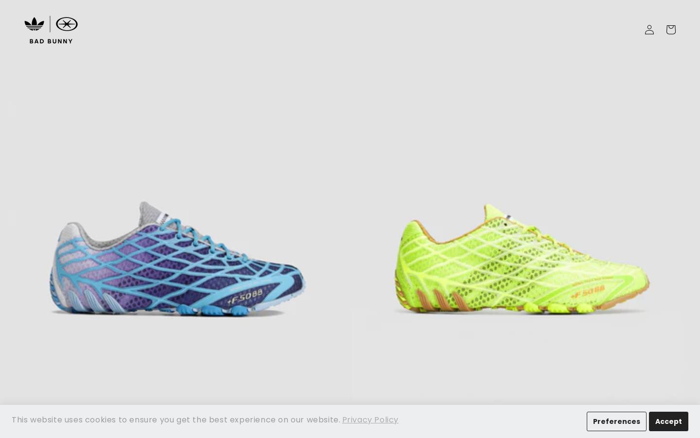 badbunnyadidas.com homepage screenshot