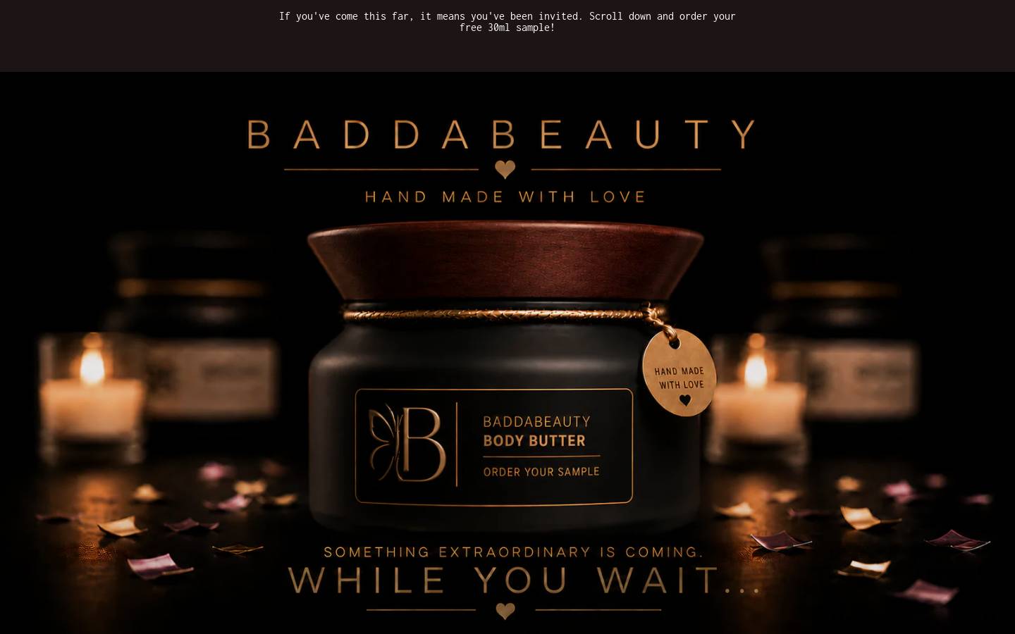 baddabeauty.com homepage screenshot