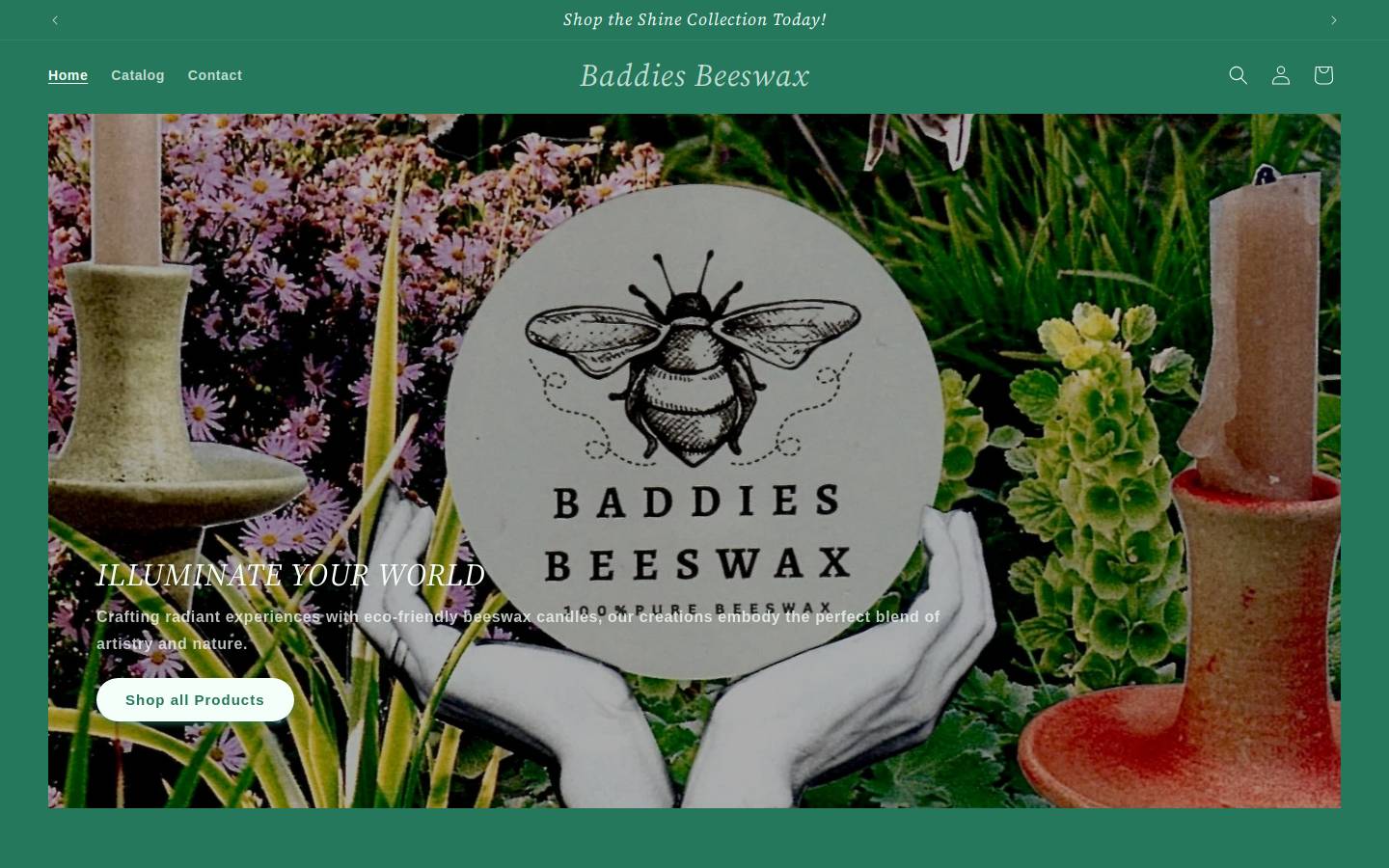 baddiesbeeswax.com homepage screenshot