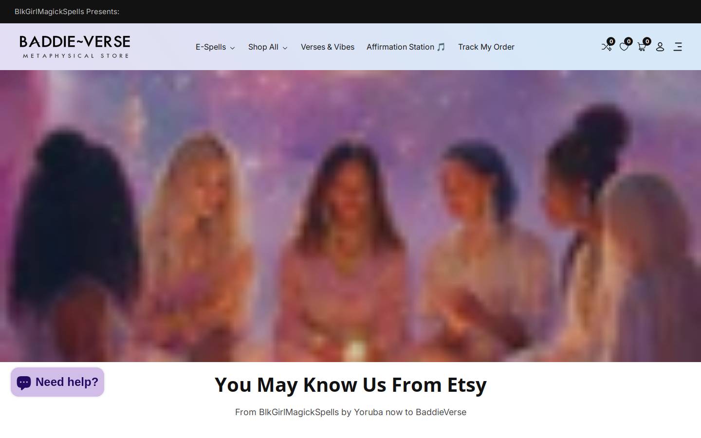 baddieverse.com homepage screenshot