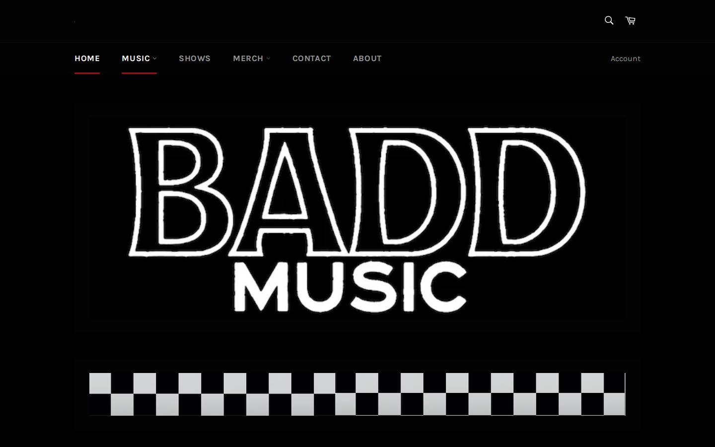 baddmusic.com homepage screenshot
