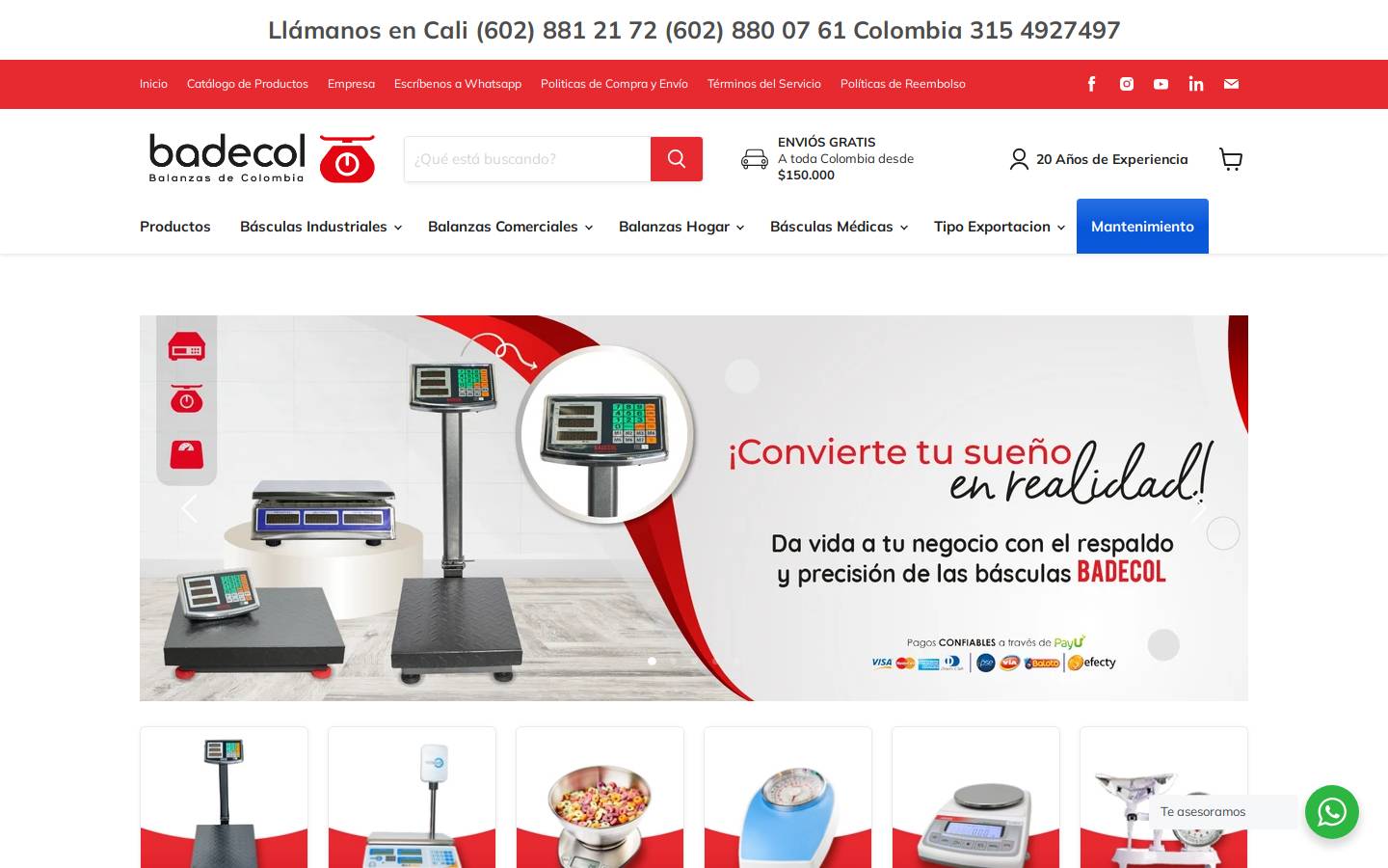 badecol.com homepage screenshot