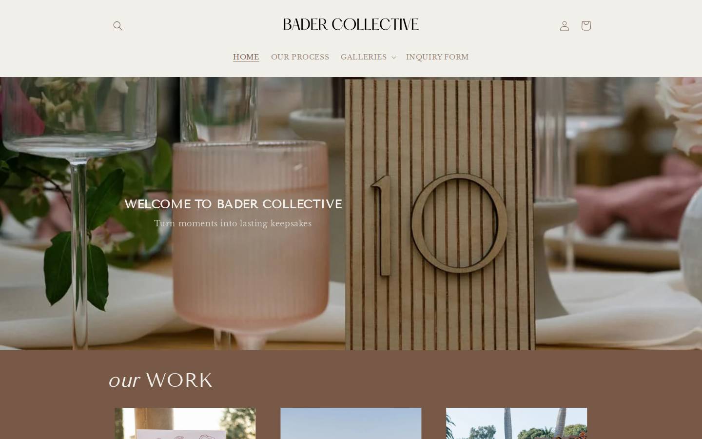 badercollective.com homepage screenshot