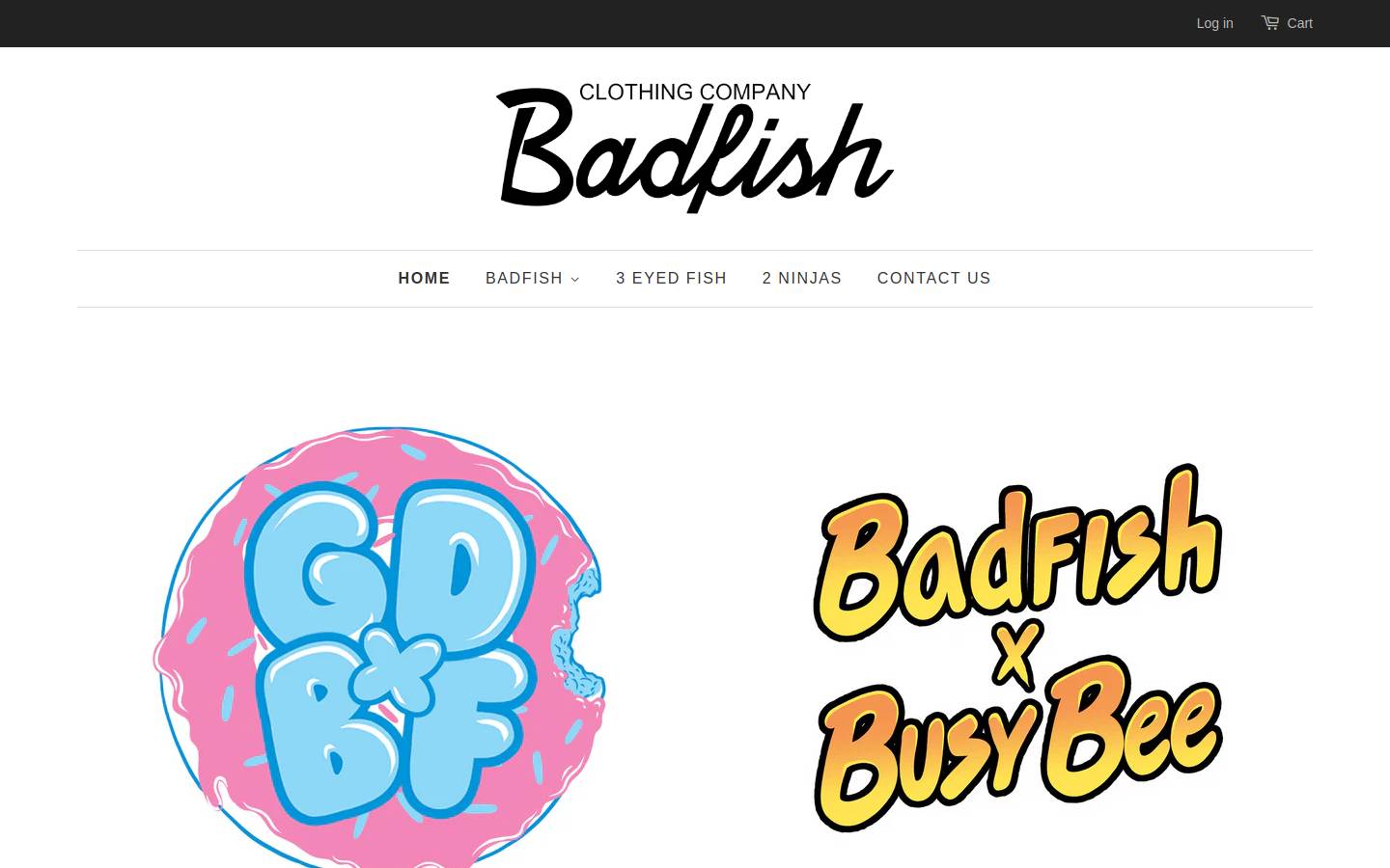 badfishclothing.com homepage screenshot