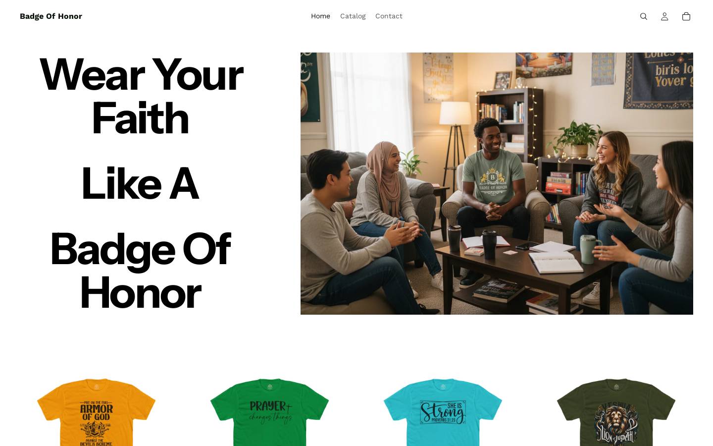 badgeofhonor.net homepage screenshot