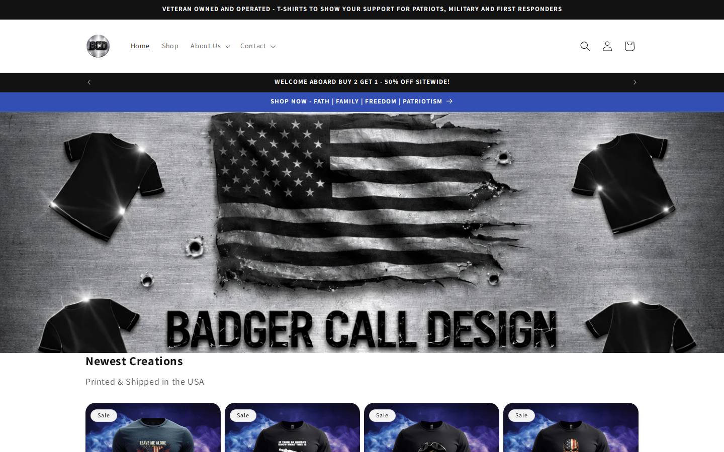 badgercalldesign.com homepage screenshot