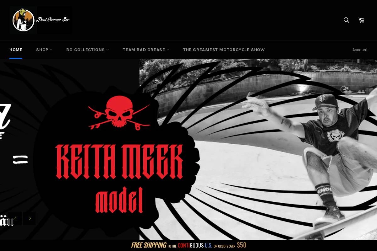 Bad Grease Inc homepage screenshot
