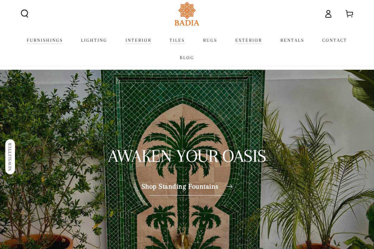 Badia Design Inc. homepage screenshot