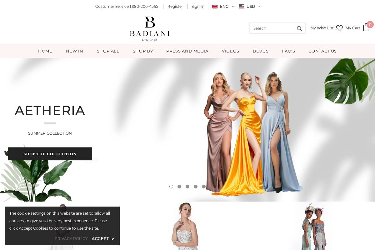 badianinewyork.com homepage screenshot