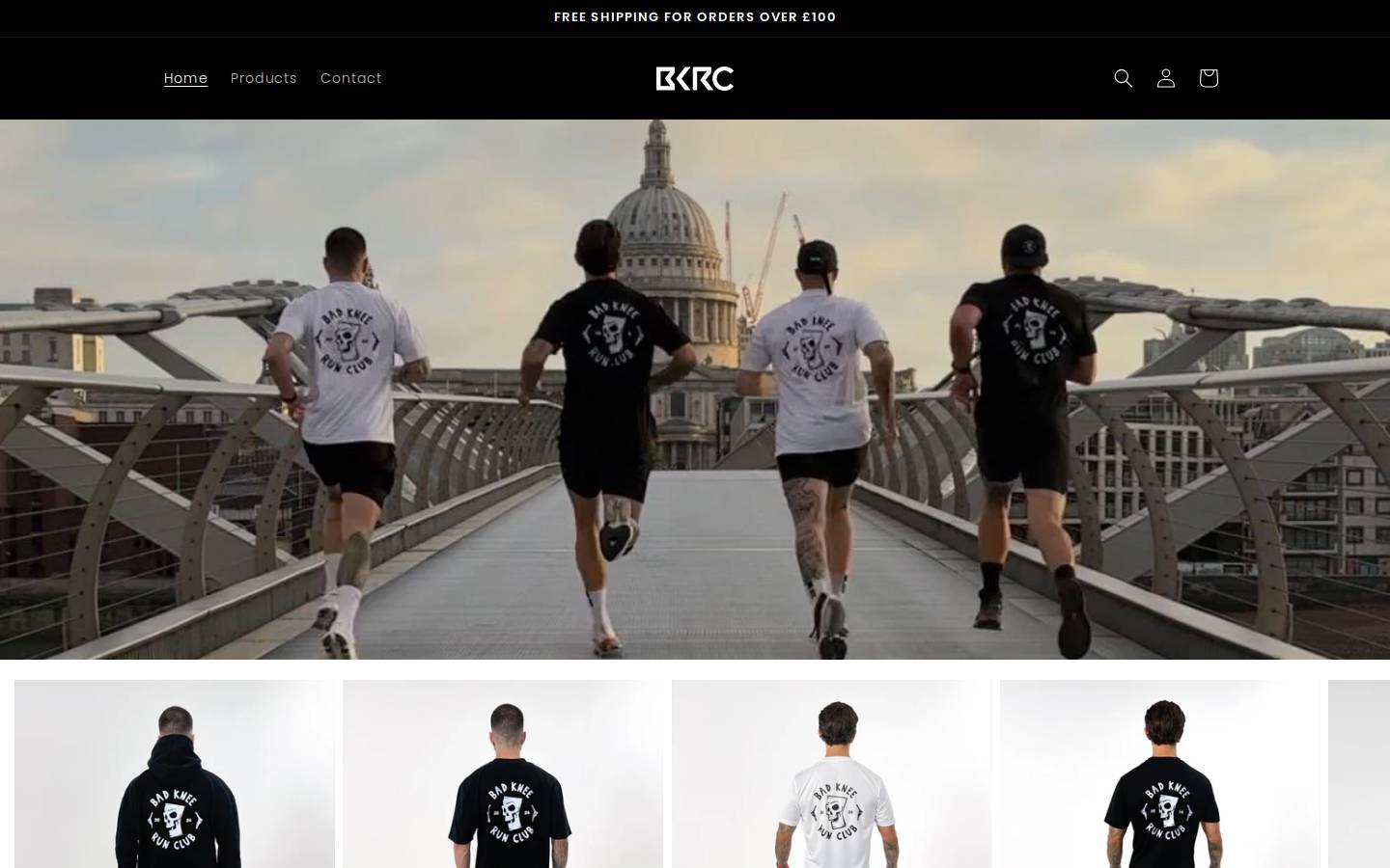 badkneerunclub.com homepage screenshot