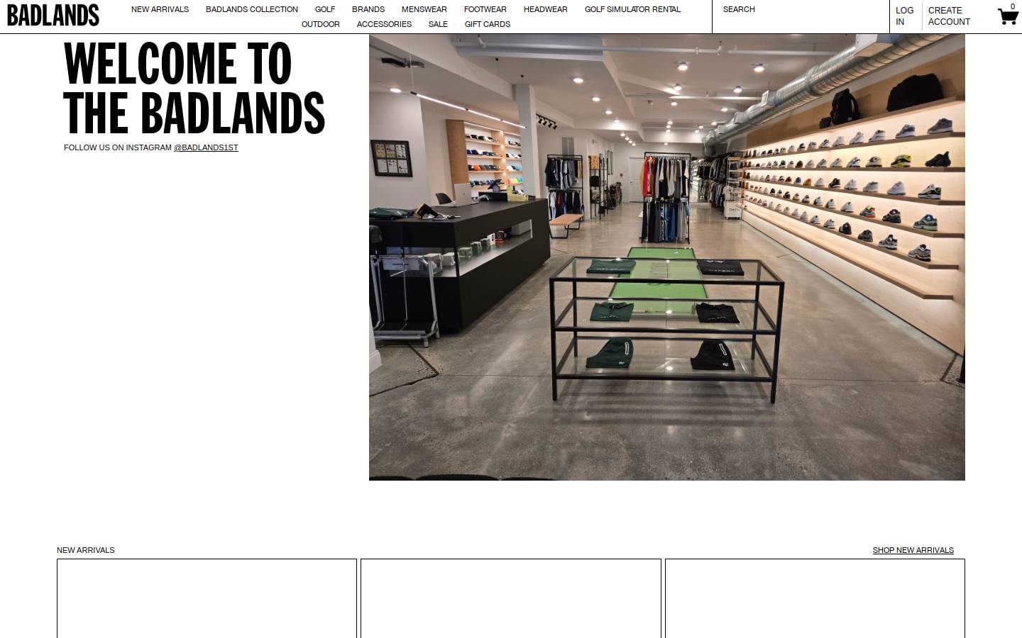 badlands1st.com homepage screenshot