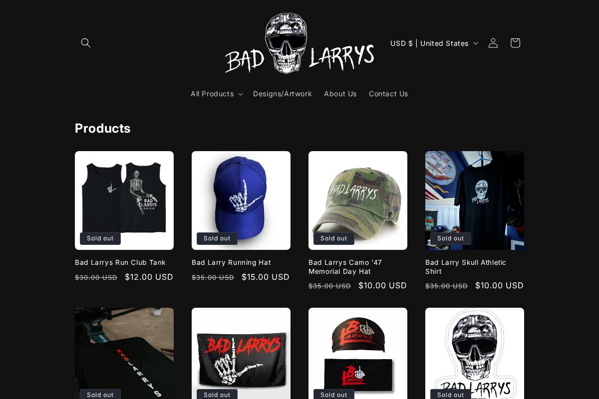 badlarrysofficial.com homepage screenshot
