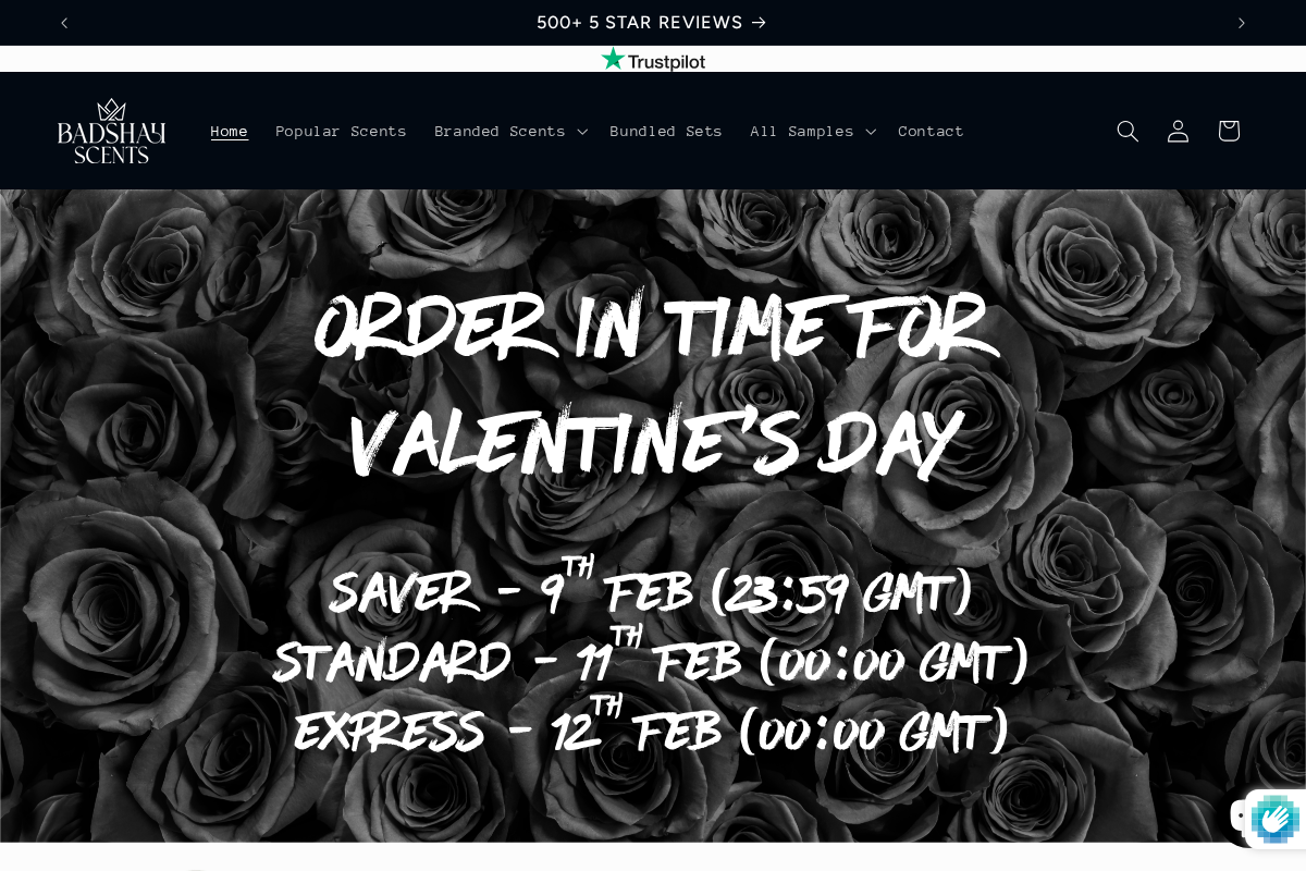 Badshah Scents homepage screenshot