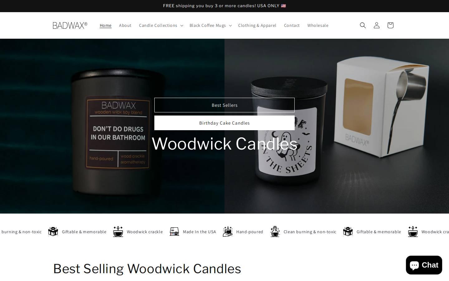 badwax.com homepage screenshot