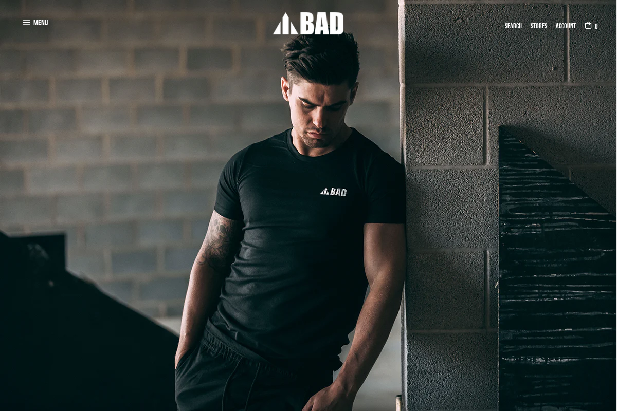 BAD Workwear homepage screenshot