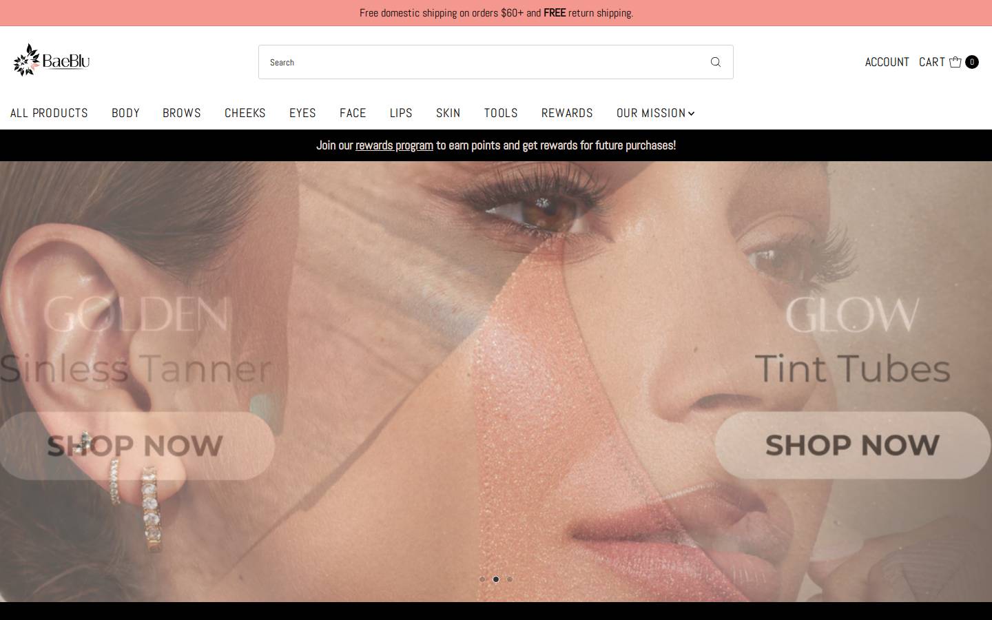 baeblu.com homepage screenshot