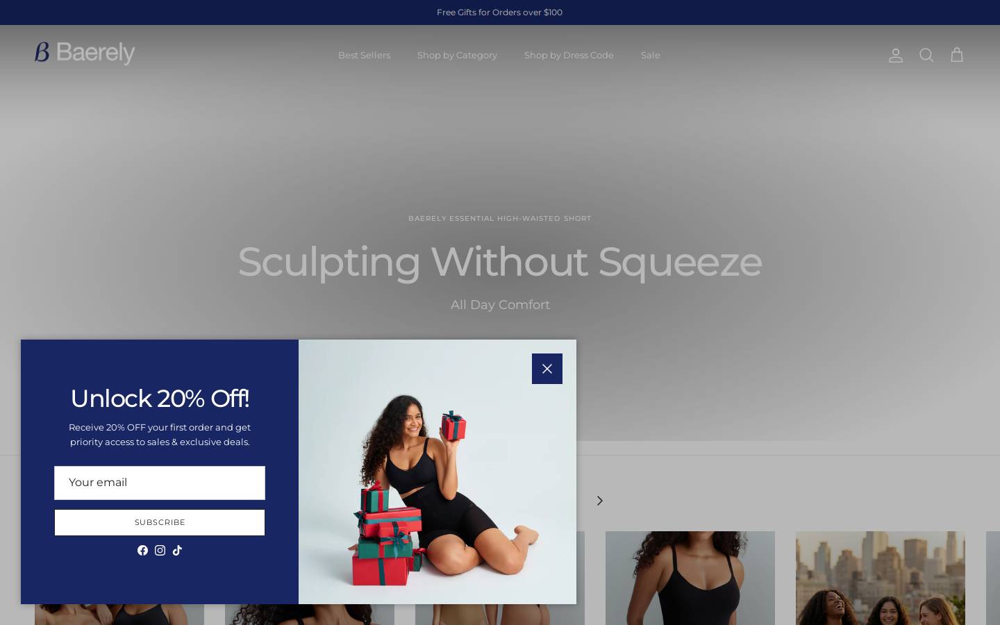 Baerely homepage screenshot