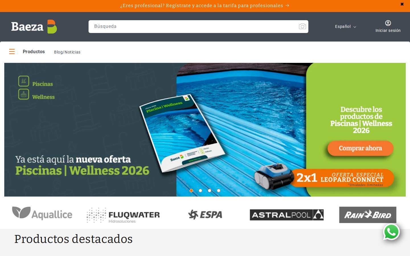 baezaonline.com homepage screenshot