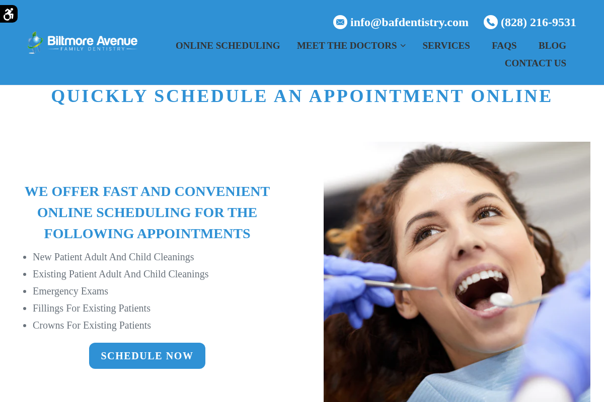 bafdentistry.com homepage screenshot