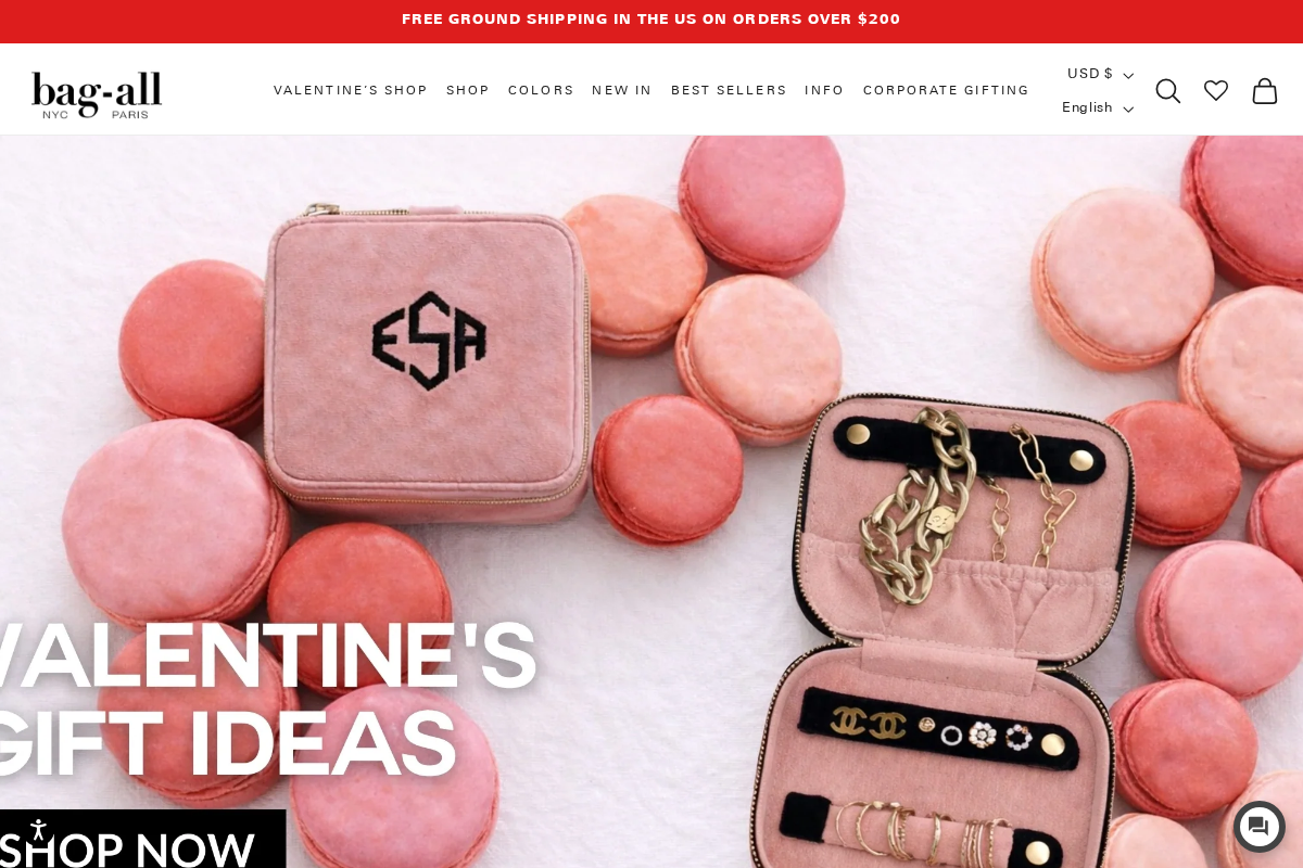 Bag-all homepage screenshot