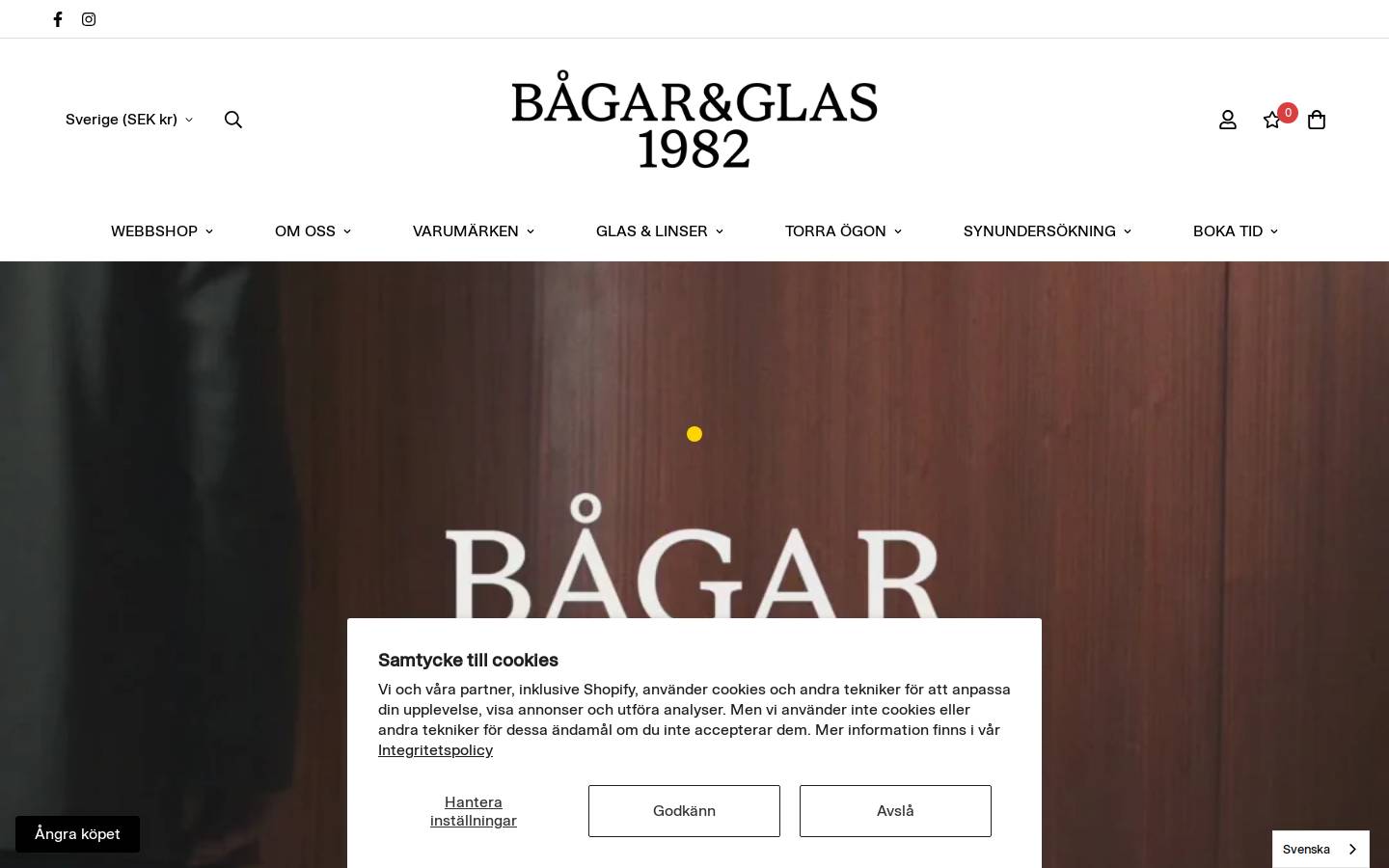 bagarglas.se homepage screenshot