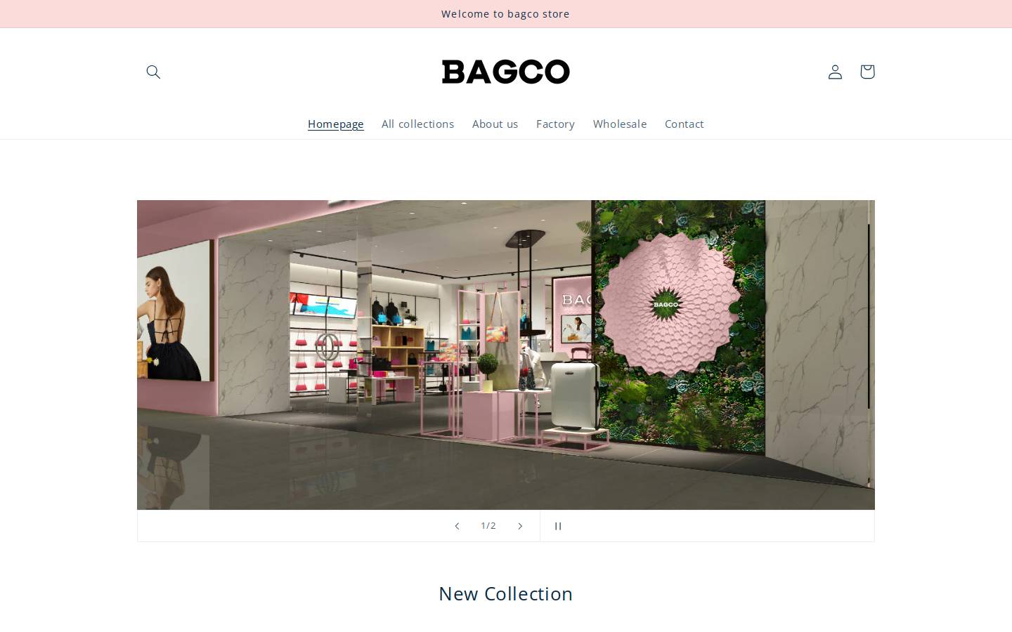 bagcostore.com homepage screenshot